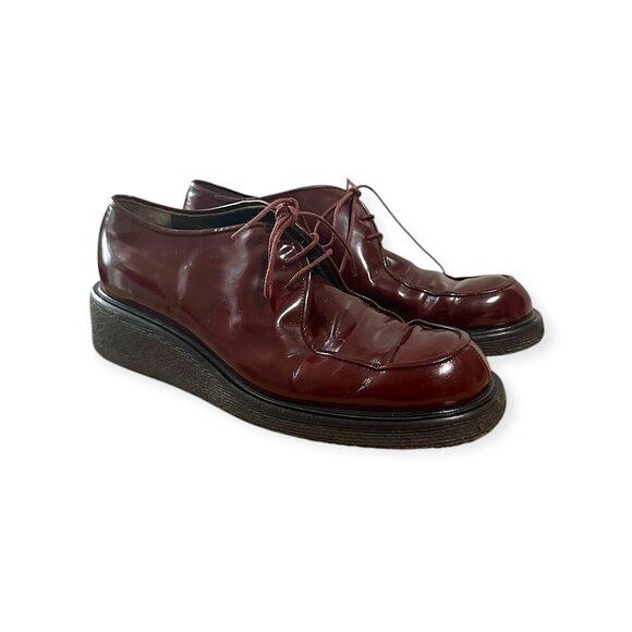 Very Rare Vintage Granello‎ (Prada) Lace Up Wedge Shoes, Size 38EU - Picture 2 of 12